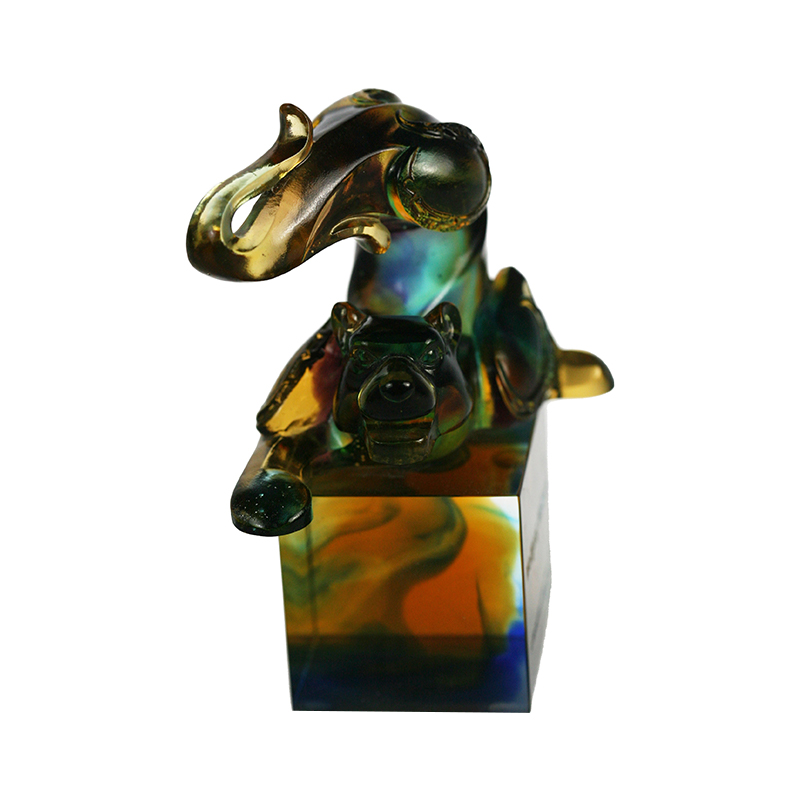 Sigiliu din cristal de sticlă Tiger