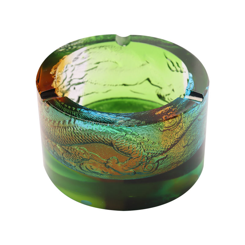 Scrumieră din sticlă cu model dragon-în afara mării