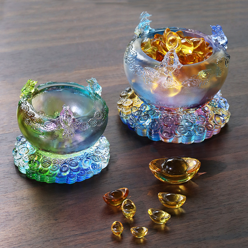 Cristal Cornucopia de sticlă pentru comori