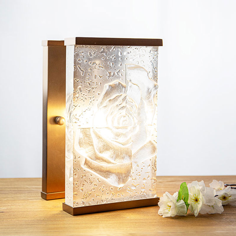 Ornamente decorative de lampă din sticlă sticlă dreptunghiulară