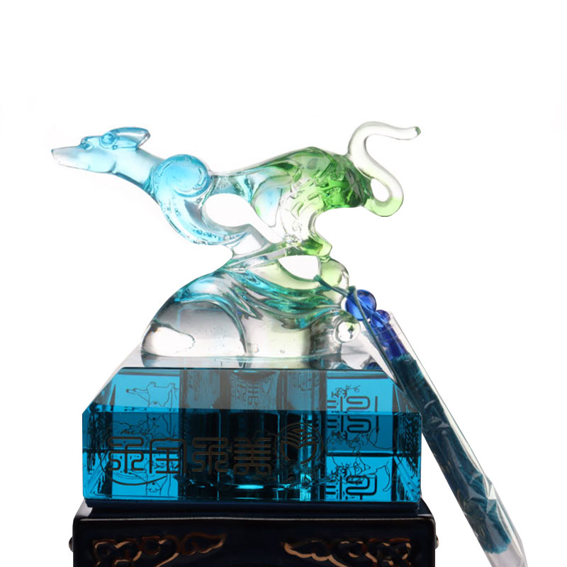 Capac sticla cerb albastru ornamente decorative sticla vin ustensile