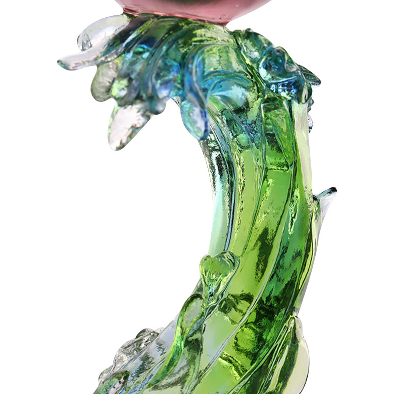 Sfeșnic din sticlă de cristal în formă de lotus