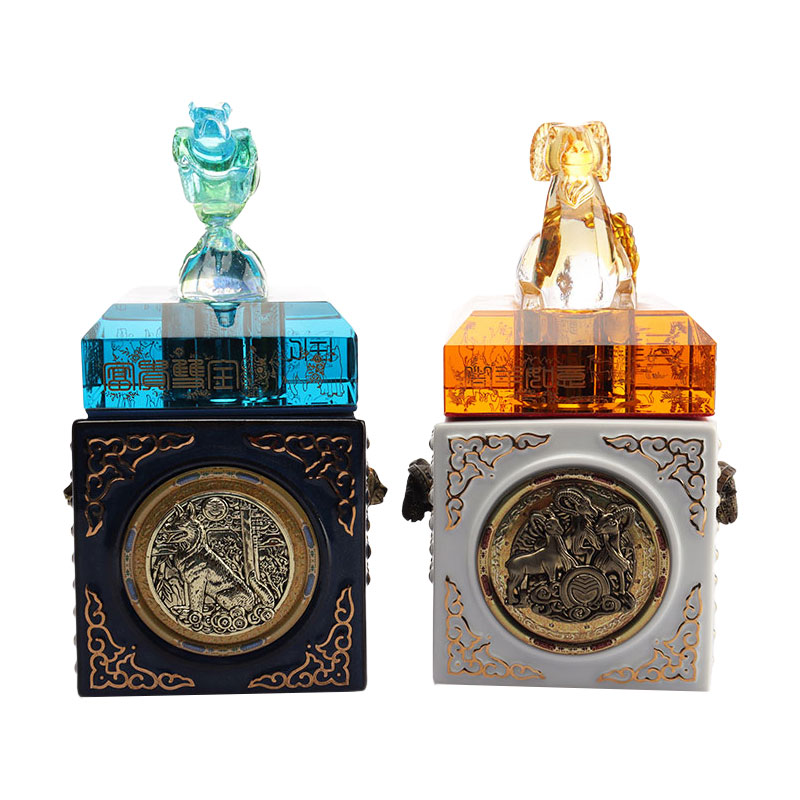 Capac sticla cerb albastru ornamente decorative sticla vin ustensile