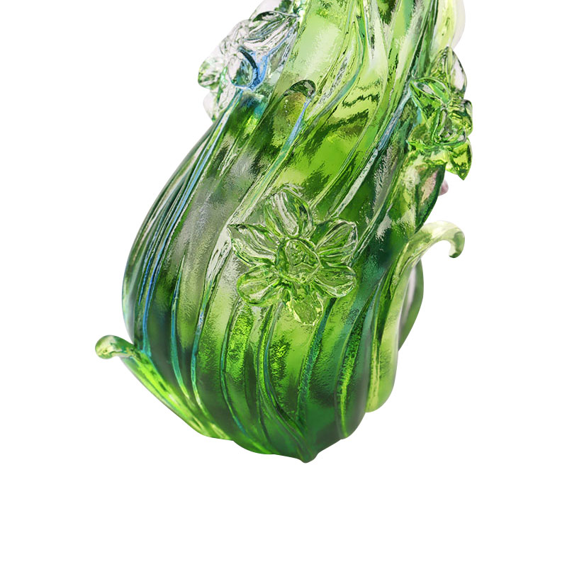 Sfeșnic din sticlă de cristal în formă de lotus