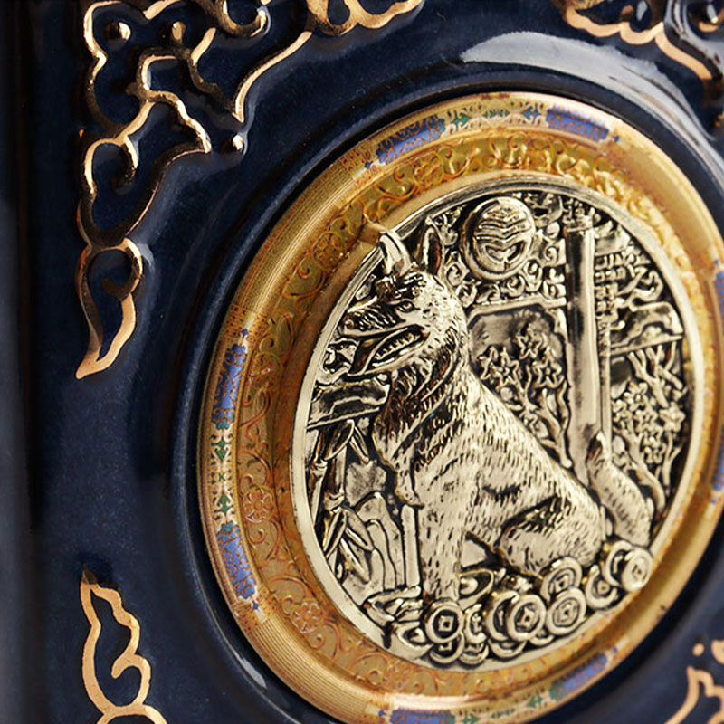 Capac sticla cerb albastru ornamente decorative sticla vin ustensile