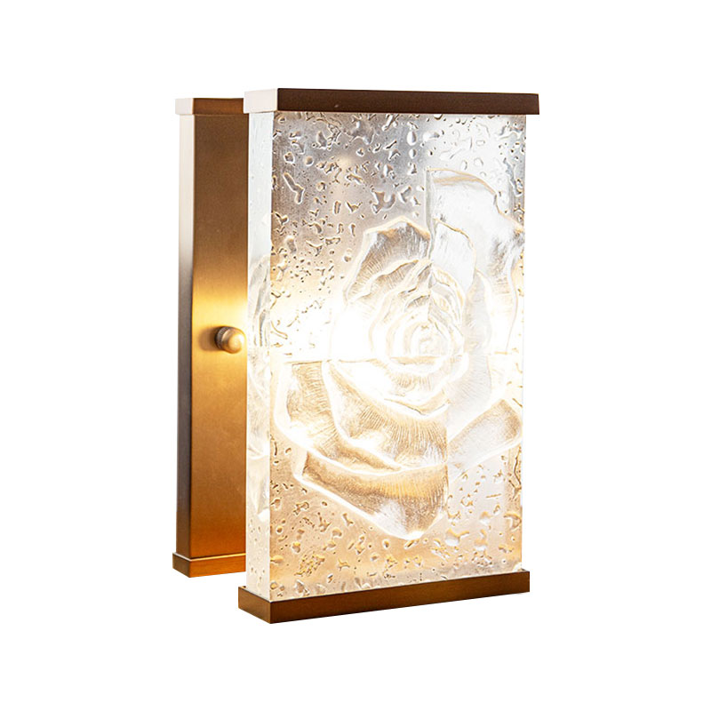 Ornamente decorative de lampă din sticlă sticlă dreptunghiulară