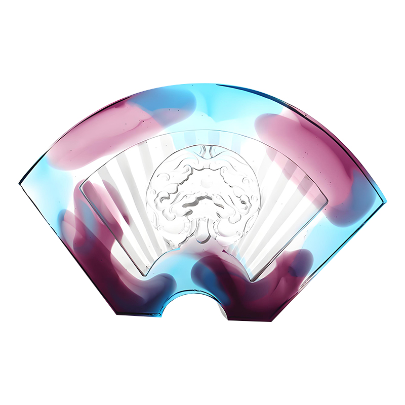 Ornamente chinezești din sticlă glazurată în formă de evantai