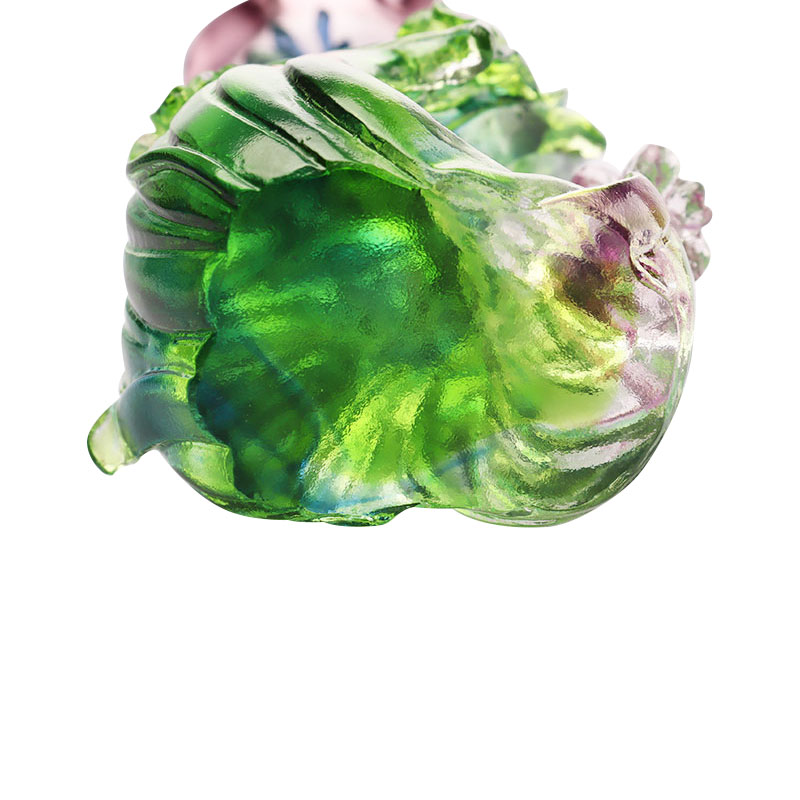 Sfeșnic din sticlă de cristal în formă de lotus