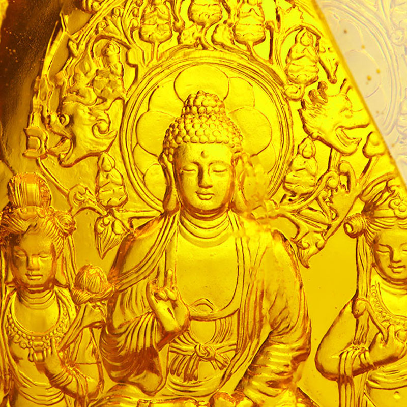 Statui de cristal Amitayus Buddha