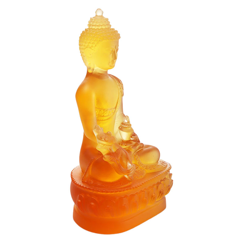 Statuie colorată a lui Buddha din cristal Liuli