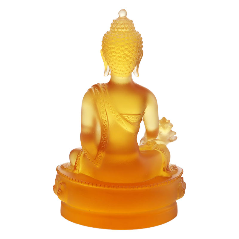 Statuie colorată a lui Buddha din cristal Liuli