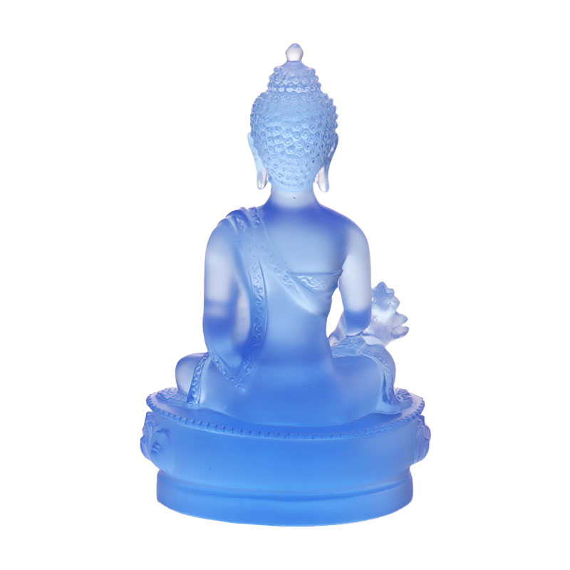 Statuie colorată a lui Buddha din cristal Liuli