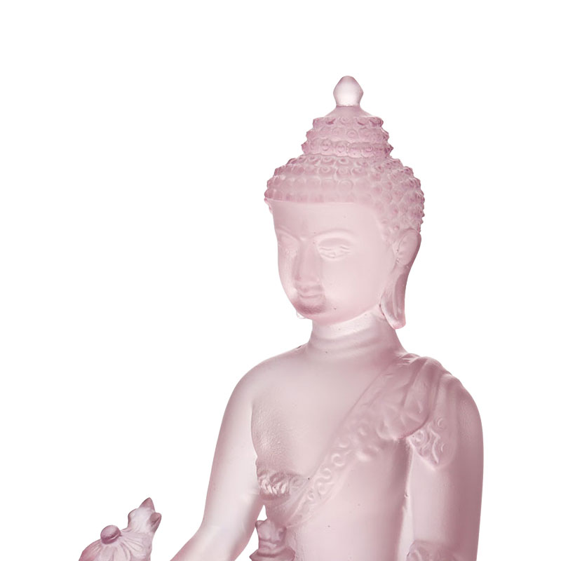 Statuie colorată a lui Buddha din cristal Liuli