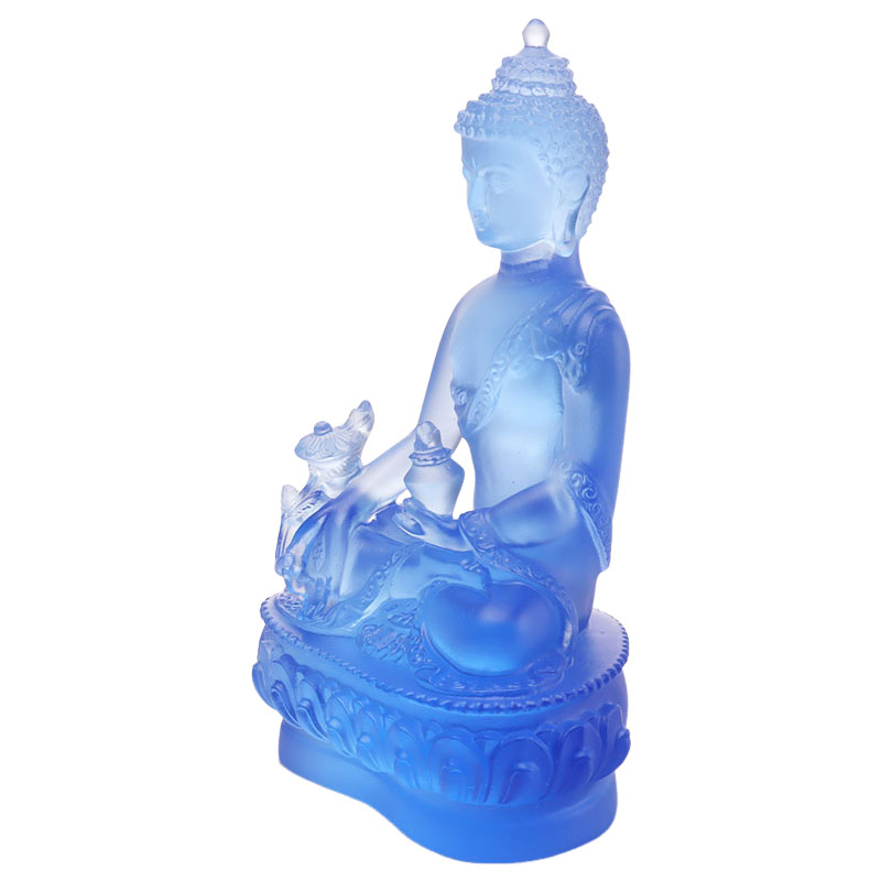 Statuie colorată a lui Buddha din cristal Liuli