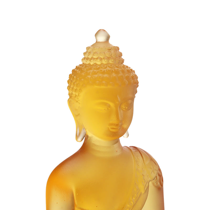 Statuie colorată a lui Buddha din cristal Liuli