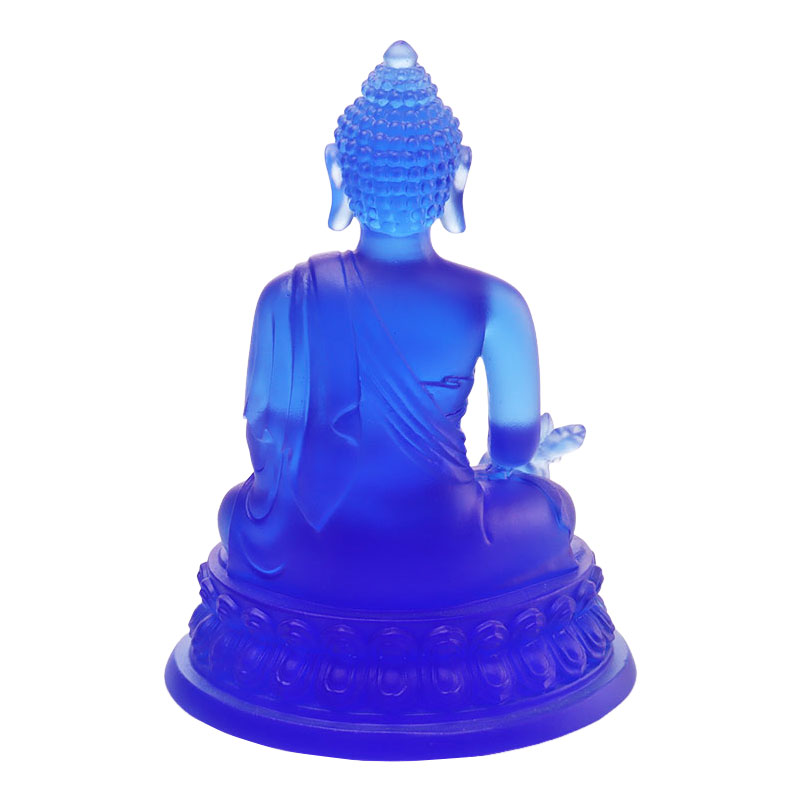 Statuie colorată a lui Buddha din cristal Liuli