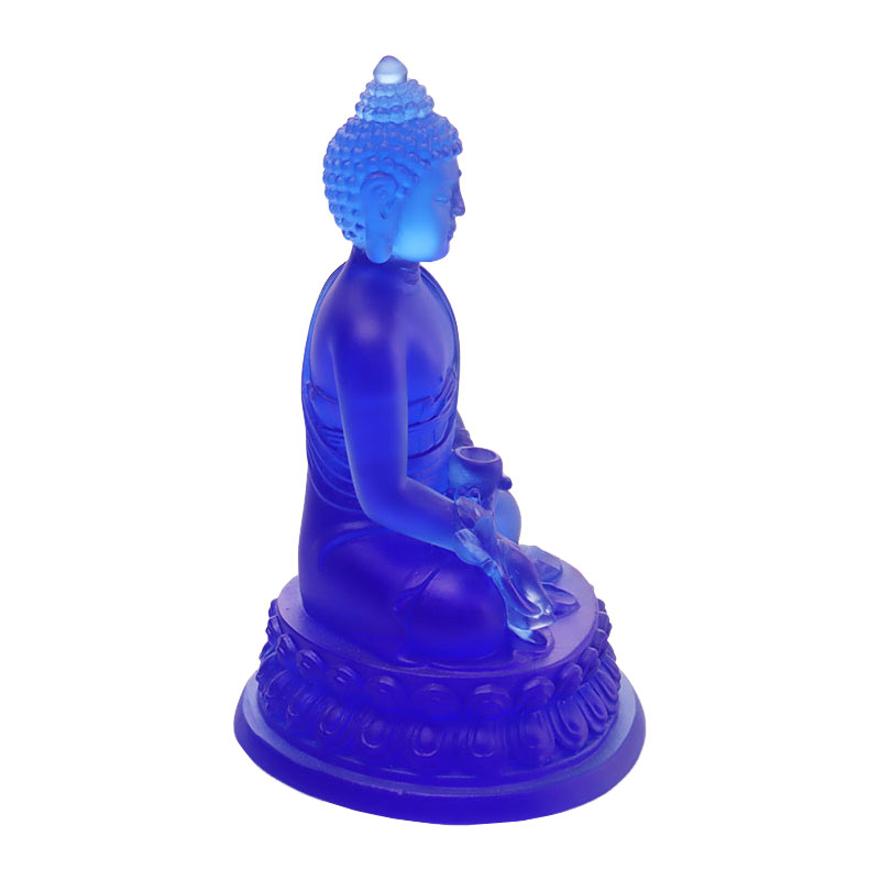 Statuie colorată a lui Buddha din cristal Liuli