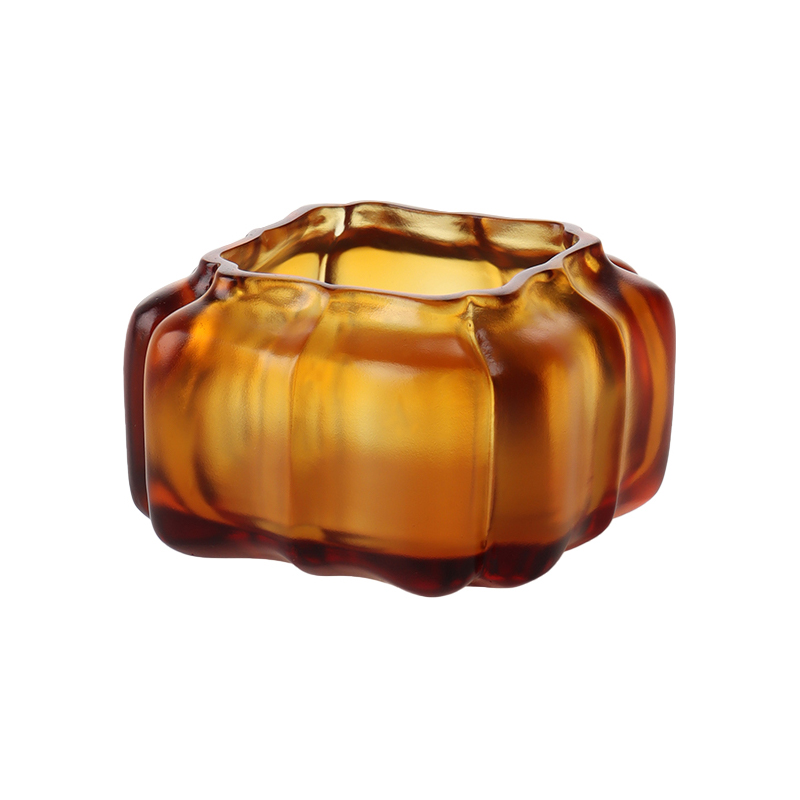 Oală cu apă în formă de dovleac din sticlă cristal violet