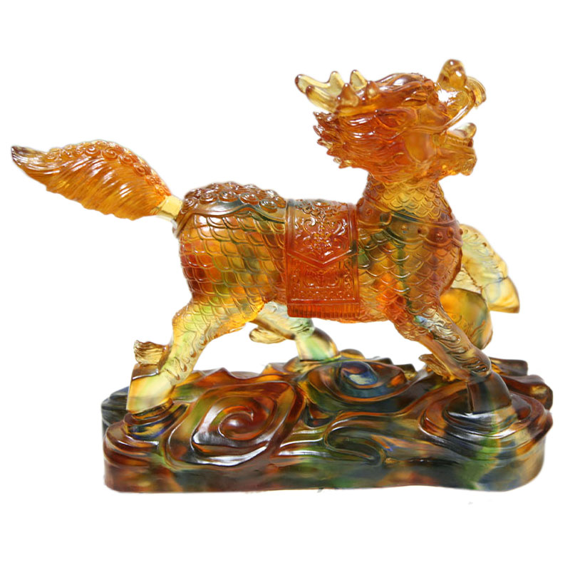 Figurine Kirin din sticlă de cristal Ornamente