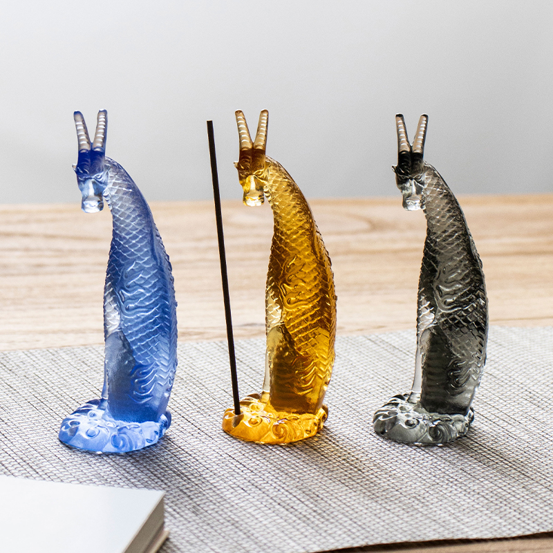 Suport de tămâie Kirin din sticlă