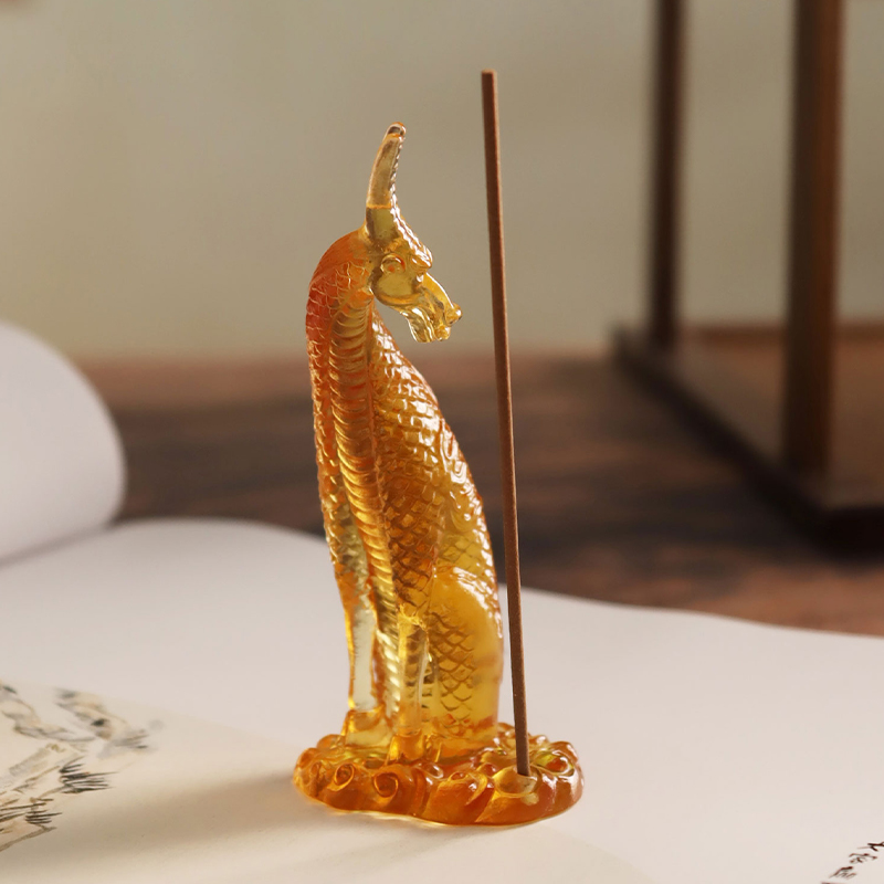 Suport de tămâie Kirin din sticlă