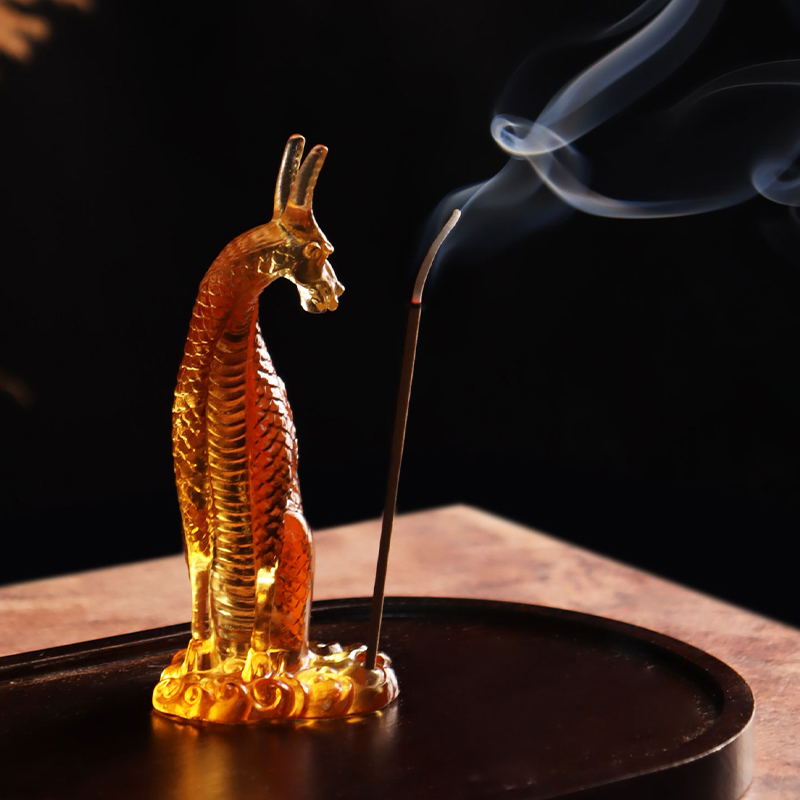 Suport de tămâie Kirin din sticlă