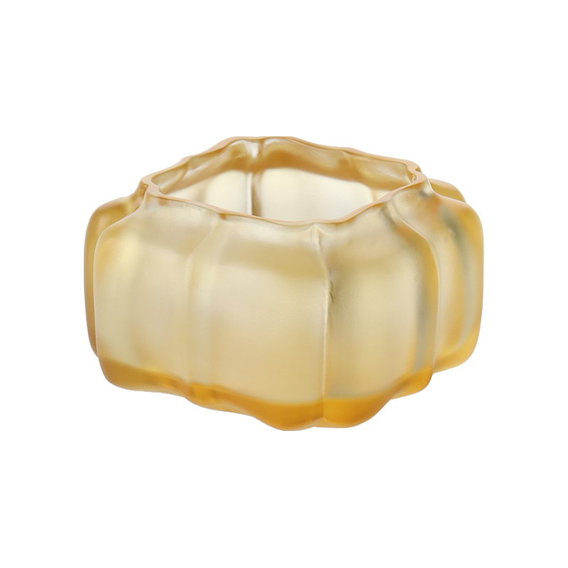 Oală cu apă în formă de dovleac din sticlă cristal violet