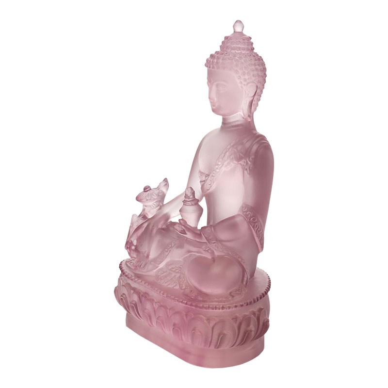 Statuie colorată a lui Buddha din cristal Liuli
