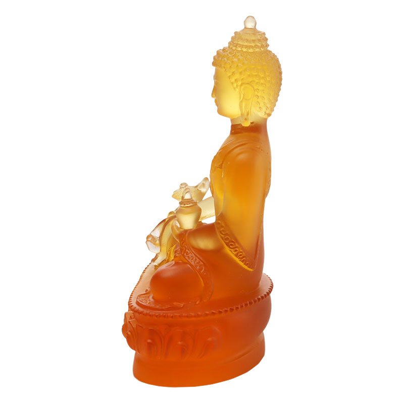 Statuie colorată a lui Buddha din cristal Liuli