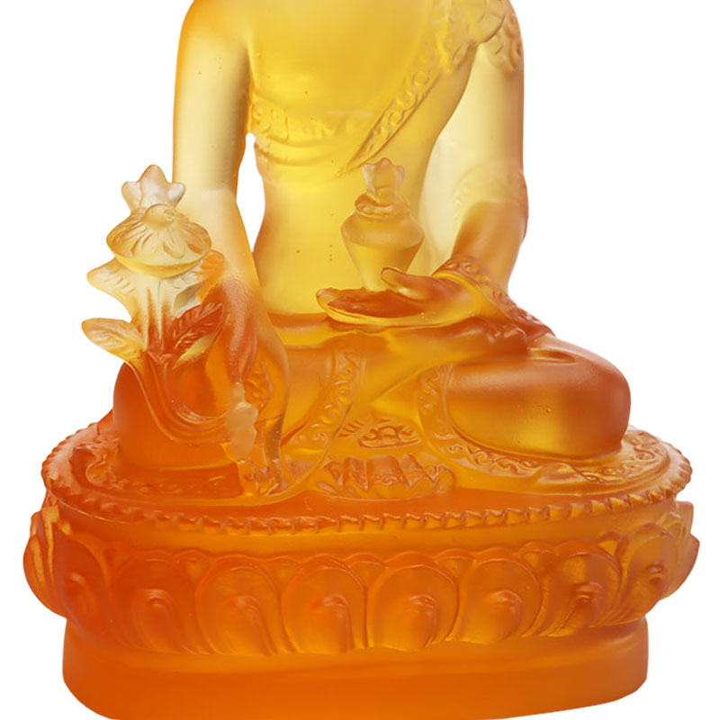 Statuie colorată a lui Buddha din cristal Liuli
