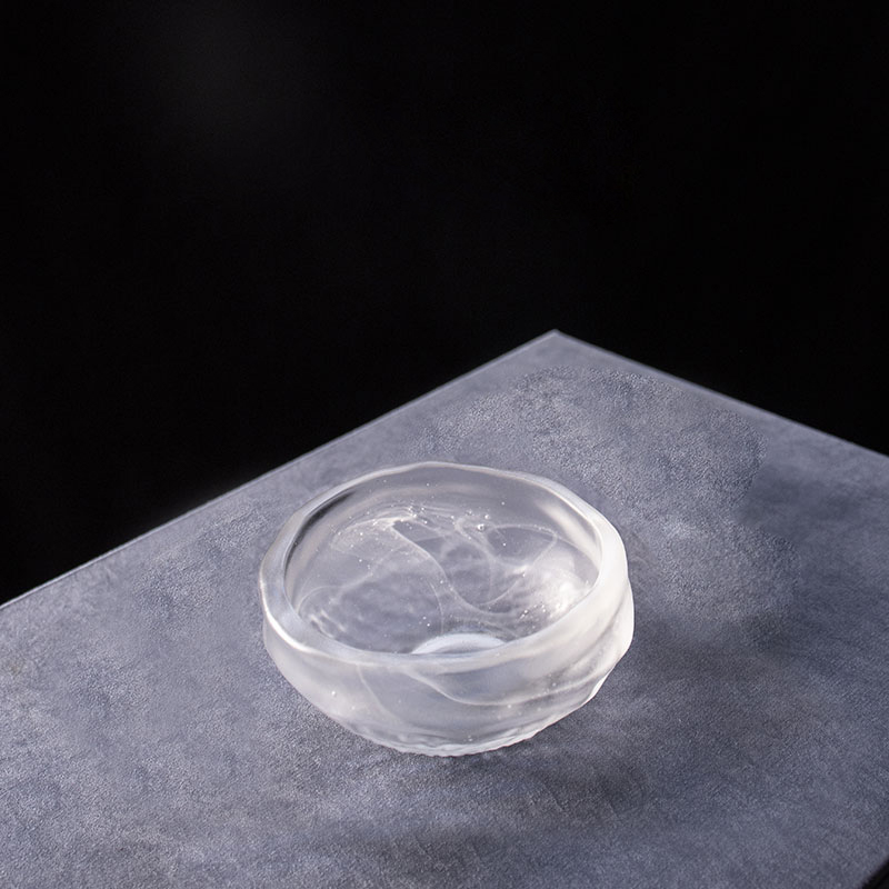 Set de ceai din sticla transparenta cu ceainic, cana de ceai