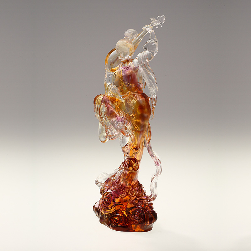 Ornamente de sculptură de sticlă feminine elegante și grațioase