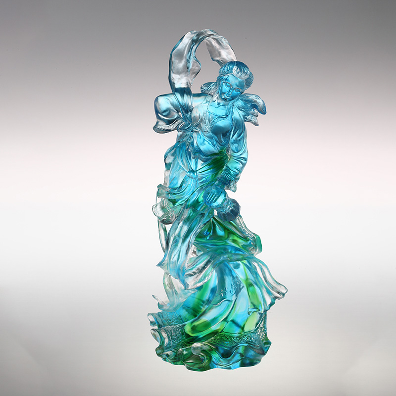 Ornamente figuri de sticlă hibiscus cer-nori